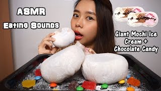 ASMR Giant Mochi Ice Cream Moxie Beast Challenge  Chewy Crunchy Eating Sounds  No Talking [upl. by Sonahpets]