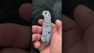 Handmade Spyderco Para 3 Carbon Damascus Steel Scales With NiobiuTi Twist Pocket Clip [upl. by Bass]