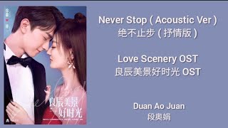 Love Scenery 良辰美景好时光 OST LYRICENGINDOJPN  Never Stop  绝不止步  Acoustic Ver [upl. by Jacinta]