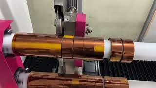 Kapton tape cutting by double shafts cutting machine furimach [upl. by Calabresi]