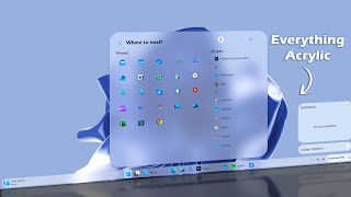 How to Get the New Acrylic Taskbar Start Menu amp the Action Center in Windows 11 [upl. by Ellemac602]