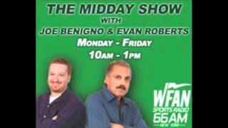 PT 1 BENIGNO AND ROBERTS EPIC JETS RANT 122208 WFAN 660AM NEW YORK [upl. by Meyeroff]