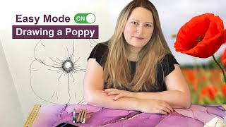 Learn to Draw a Poppy  Easy Mode [upl. by Ernaline]