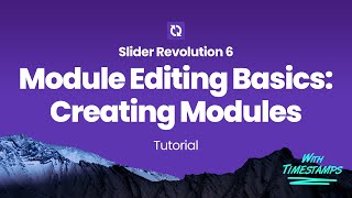 Slider Revolution 6  Creating Modules [upl. by Esej869]