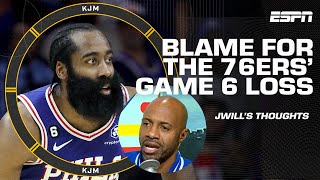 Theres blame on Joel Embiid James Harden amp Doc Rivers 🗣️  JWill on the 76ers Game 6 loss  KJM [upl. by Ameerahs]