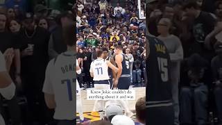 Luka Doncic did the funniest thing to Nikola Jokic shorts nba lukadoncic nikolajokic [upl. by Cormick]