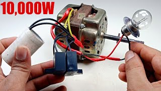 Free Energy Electricity 250v power generator Motor Magnet Copper Coil Light bulb activity [upl. by Nester]