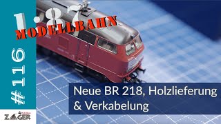 Neue BR 218 Holzlieferung amp Verkabelung  116 [upl. by Arratahs]