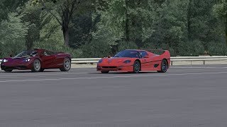 Ferrari F50 VS Mclaren F1 At Yatabe Test Track Japan [upl. by Lacee]