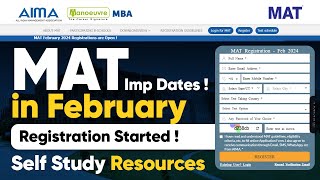 MBA MAT 2024  MAT In February Registration Started  Important Dates [upl. by Neliak797]