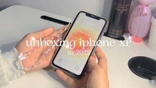 unboxing iphone xr in 2022  cute accessories and wallpaper [upl. by Notsew]