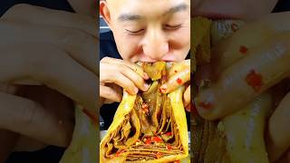 Which part of a cow is a beef omasum mukbang asmr eatingchallenge viral [upl. by Airotkiv]