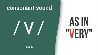 Consonant Sound  v  as in quotveryquot – American English Pronunciation [upl. by Acimat]