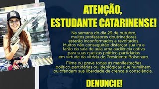 DEPUTADA APOIADA POR BOLSONARO ESTIMULA PERSEGUIÇÃO A PROFESSORES │ ESCOLA SEM PARTIDO │ RESISTÊNCIA [upl. by Reldnahc]