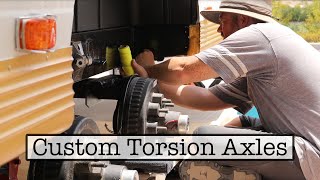 RV BUILD  Installing Custom Dexter Torflex Torsion Axles on a Vintage Travel Trailer [upl. by Rye]