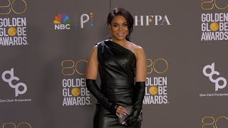 Regina Hall 2023 Golden Globes Press Room [upl. by Enirolf]