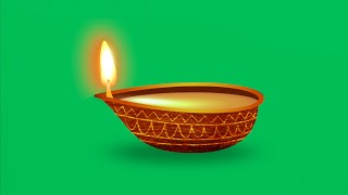 Green Screen Diya Animation  Diwali  4K  Global Kreators [upl. by Aled]