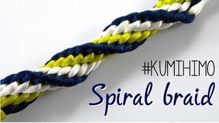 KUMIHIMO SPIRAL BRAID  TRENZADO EN ESPIRAL [upl. by Eupheemia867]