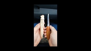 Carved Santa Ornament short youtubeshorts viralshort shortvideo christmas carvedwood morakniv [upl. by Ahcarb]