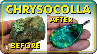 Creating Beautiful Chrysocolla Pendants [upl. by Ihcur]