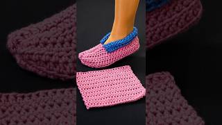 Simplest and fastest crochet slippers Miarti🧶 [upl. by Pufahl]