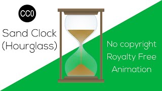 Sand Clock Hourglass Animation Loop  Green Screen  No copyright Royalty Free CC0 [upl. by Xerxes]