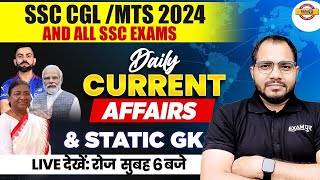 SSC CGLMTS 2024  ALL SSC EXAMS  CURRENT AFFAIRS amp STATIC GK  BY SANJEET SIR [upl. by Laamak]