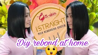 diyrebondAtHome ByGskin Istraight Milk Rebonding system [upl. by Smiga]