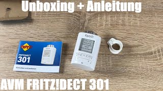 AVM FRITZDECT 301 Intelligenter Heizkörperregler für das Heimnetz Unboxing und Anleitung [upl. by Olwena]