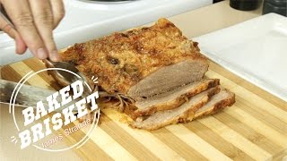 Fork Tender Oven Brisket Recipe Cooked Indoors English Closed Captions [upl. by Habas]