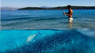 Fishing on Lefkadas Most Beautiful Beach [upl. by Nosreme]