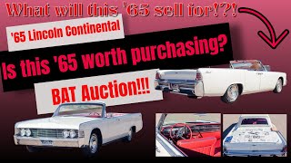 1965 Lincoln Continental Convertible  BAT ACTIVE Auction [upl. by Akedijn132]