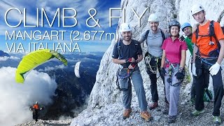 Climb amp Fly Mangart 2677m 🧗🏻 [upl. by Wynne829]