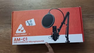 Audio Array AMC1 USB Condenser Microphone kit unboxing microphone audioarray [upl. by Gurango]