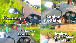 Cornering and engine Breaking control and safe ride Bajaj discover 135🏍️👍 [upl. by Ranip]