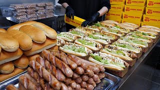 인기 많은 아메리칸 스타일 핫도그 피자 햄버거 몰아보기 TOP3  American style hot dog pizza Burger  korean street food [upl. by Licna550]