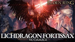 Lichdragon Fortissax Boss Fight No Damage Elden Ring [upl. by Bui]