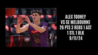 Alex Toohey vs SE Melbourne 26 PTS 3 REBS 1 AST 1 STL 1 BLK 91124 [upl. by Mohn]