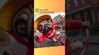 Pug Wipes Out on a Bike 🚴‍♂️🐾 Watch the Funny Crash memes [upl. by Marilin]