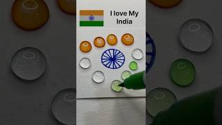 dian🇮🇳Flower🌼india flag colour mixing art satisfying youtubeshorts viralshorts colors flag [upl. by Nitsirhc]