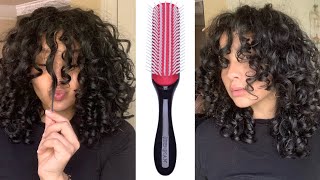 HOW TO USE THE DENMAN BRUSH FOR DEFINED CURLS [upl. by Rempe]