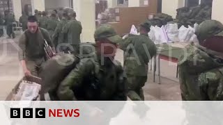 North Korean troops in Russia to fight in Ukraine war new footage shows  BBC News [upl. by Broderic]