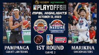 MPBL HIGHLIGHTS PAMPANGA VS MARIKINA PLAYOFFS 1ST ROUNDGAME 2 OCTOBER 13 2023 [upl. by Ilaire]