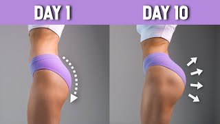 10 Min  10 Days  10 Exercises to GROW BUBBLE BUTT  Intense Booty Challenge No Equipment At Home [upl. by Aleel]