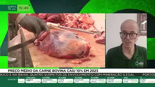 Preço médio da carne bovina caiu 10 em 2023 [upl. by Odnavres]