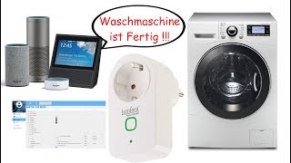 Waschmaschine Smart machen mit Luminea Steckdose und IoBroker Blockly Tuya [upl. by Hunfredo]