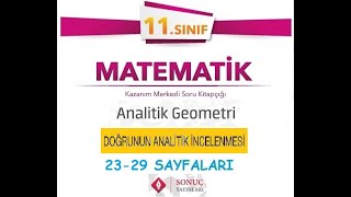 Sonuç Yayınları 11Sınıf Matematik Kitabı Analitik Geometri 2329 Sayfaları [upl. by Anaicilef141]