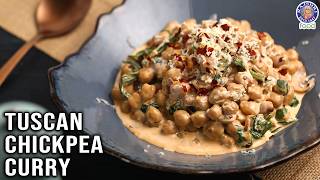 Protein Rich Tuscan Chickpea Curry  How To Make Tuscan Style Chickpea Curry  Chef Bhumika [upl. by Anyar742]