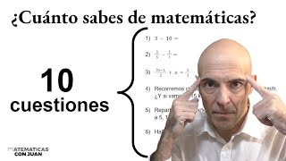 10 PREGUNTAS DE MATEMÁTICAS ¿Cuánto sabes [upl. by Adnaloy]