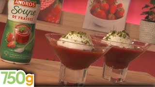 Ile flottante version Soupe de fraises Andros  750g [upl. by Nawj183]